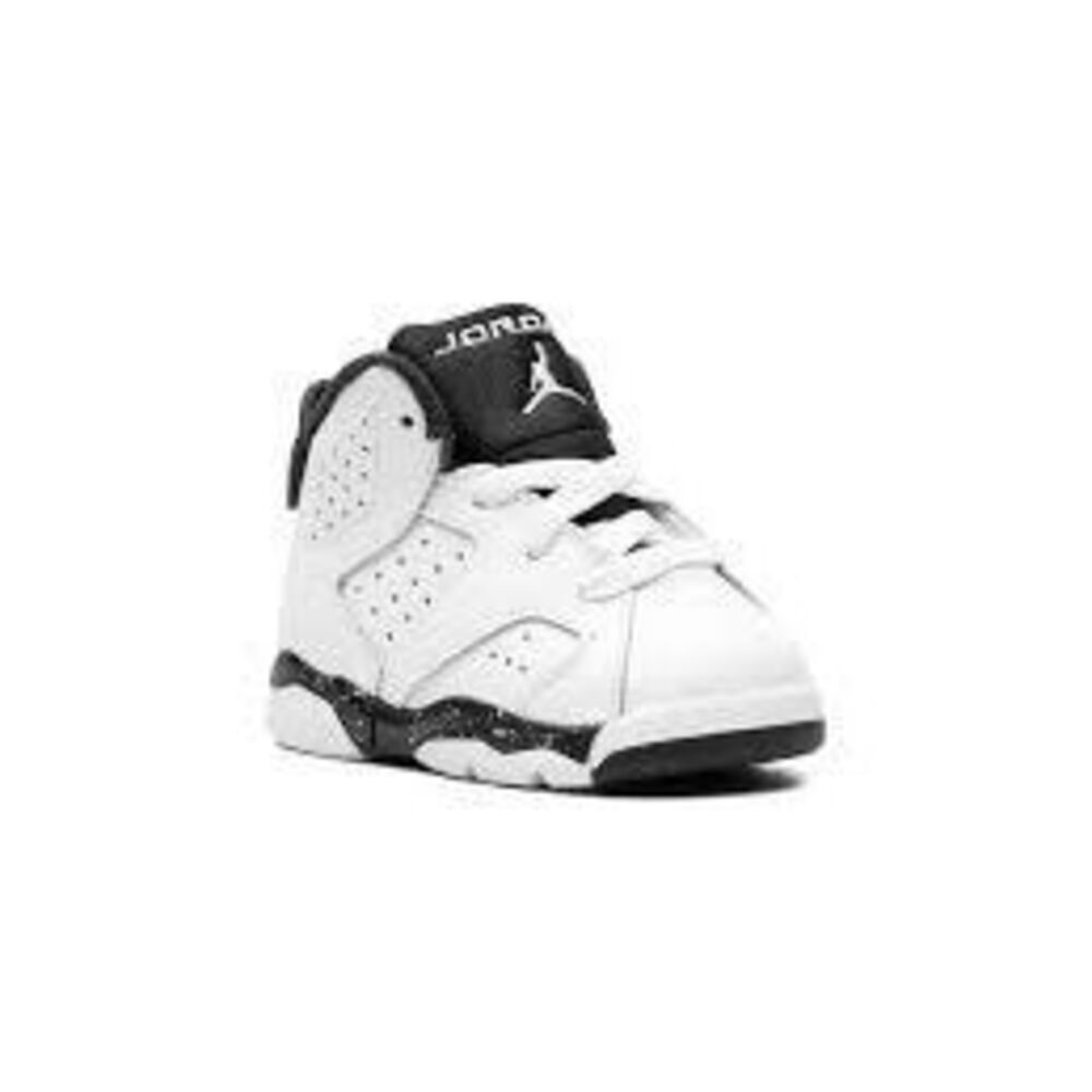 Jordan 6 Retro Sneakers White Black Reverse Oreo Basketball Little Kid Size 12C